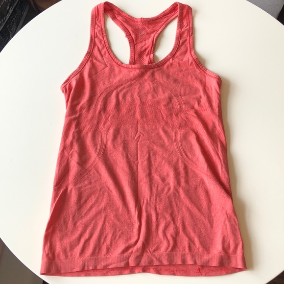 lululemon athletica Tops - Lululemon Coral Pink Swiftly Racerback Running Top 6